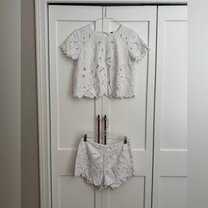 Free People Eyelet Top and Shorts Set